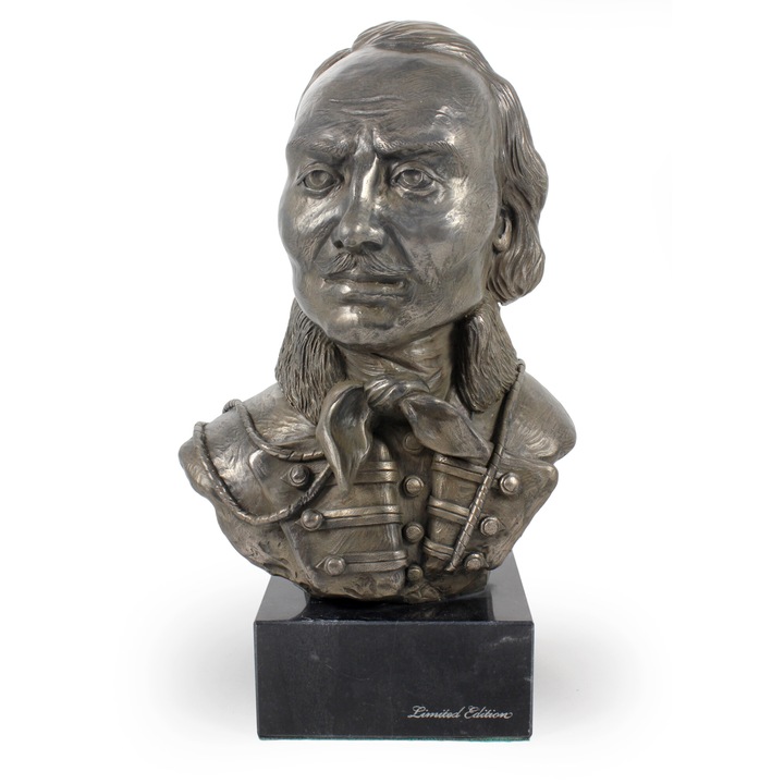 Statueta Kazimierz Pulaski, Art-Dog, bronz rece, baza din piatra