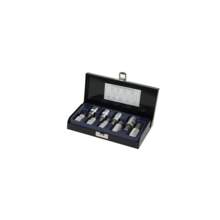 Вложки Master Pro, Шестостен 1/2" 4-17mm, 9 броя, CR-V TMP