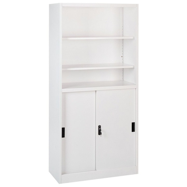 Kétajtós fehér szekrény polcokkal Muscovite