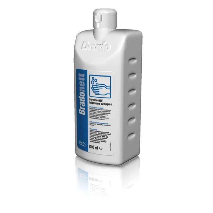 Sapun lichid BradoNett, colorant, detergent pentru maini fara alcali, 1L