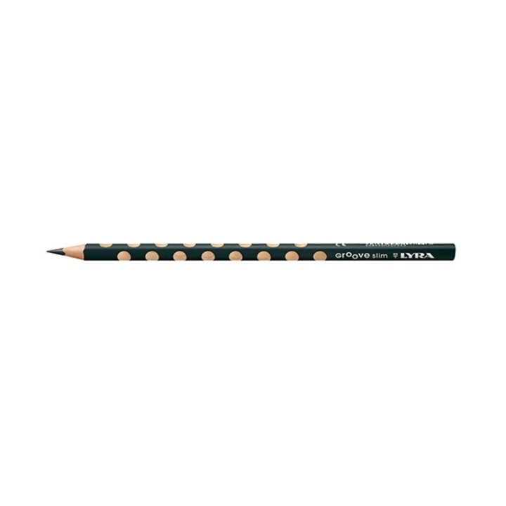 Creion colorat LYRA Groove Slim triunghiular subtire negru