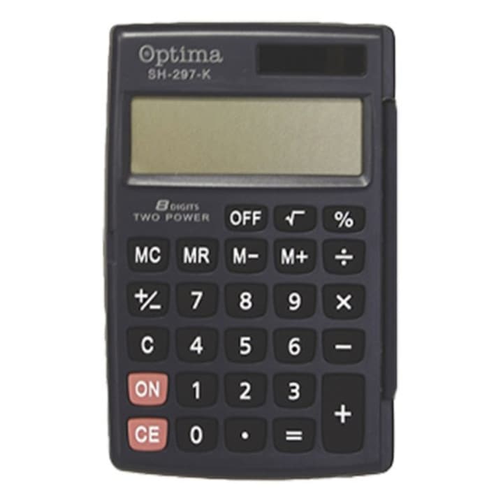 Калкулатор OPTIMA SH-297K, джобен, 8 цифри