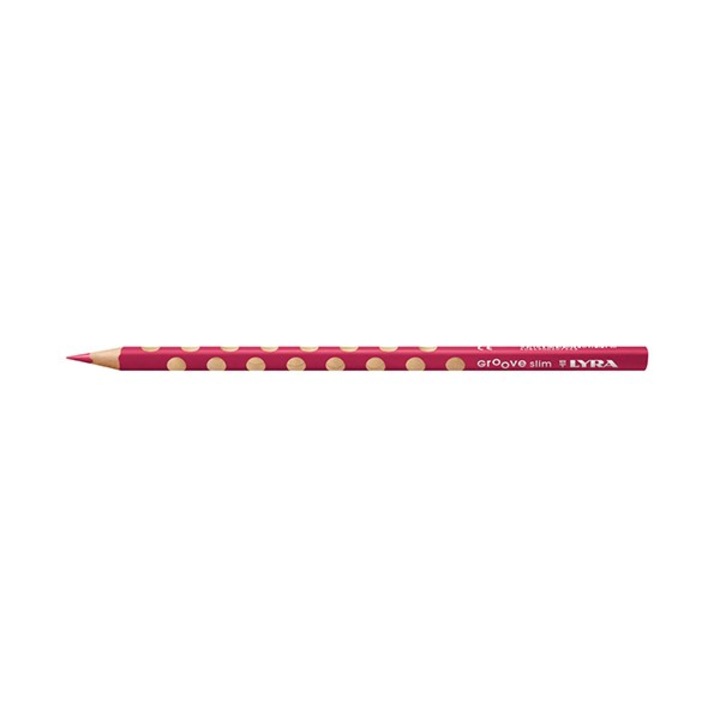 Creion colorat LYRA Groove Slim ciclam subtire triunghiular