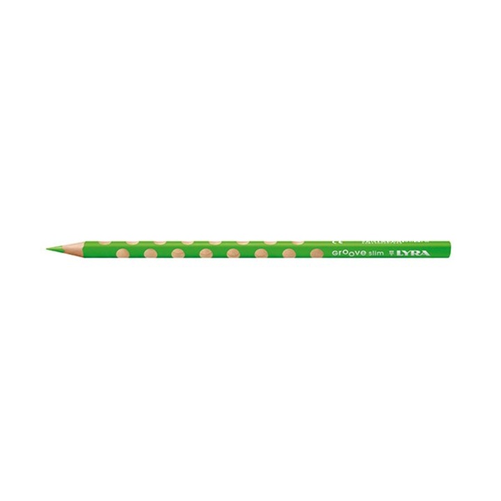 Creion colorat LYRA Groove Slim triunghiular subtire verde deschis