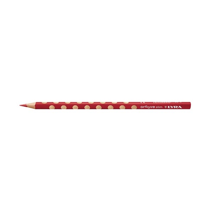 Creion colorat LYRA Groove Slim triunghiular subtire rosu inchis