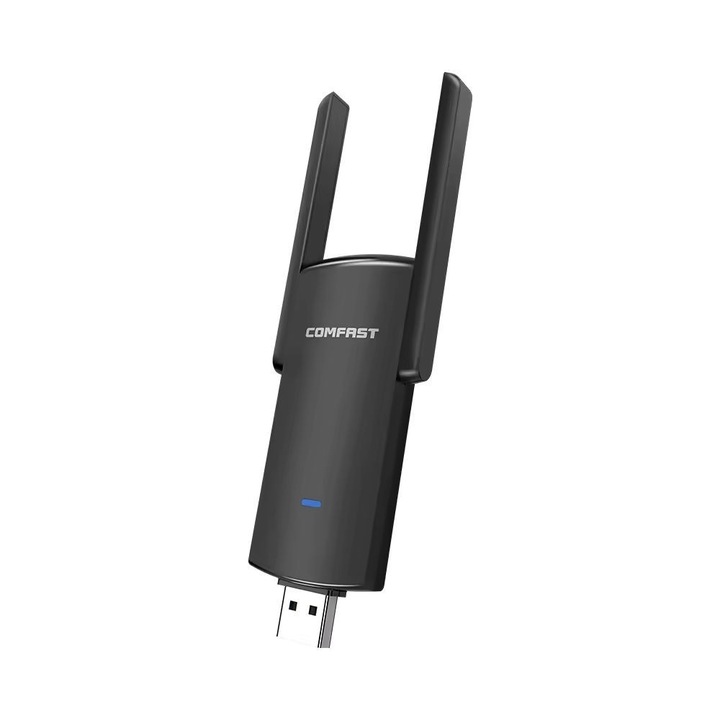 Адаптер, Comfast CF-924AC V2 Dual Band 1300Mbps WiFi USB3.0, черен
