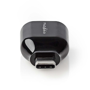 Adaptor USB-C, USB 3.2 Gen 1, conector USB-C tata / USB-A mama, 5 Gbps, nichelat, negru, cutie