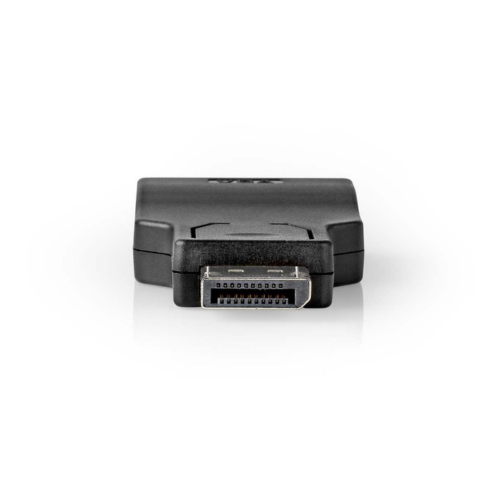 DisplayPort адаптер, DisplayPort мъжки / VGA женски, 1080p, никелиран, ABS, черен, в кутия