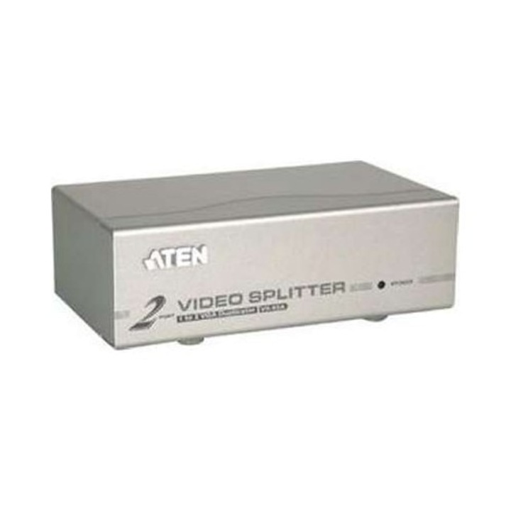 Distribuitor VGA, 2 porturi, 1x VGA tata / 2x VGA mama, max. rezolutie: 1920x1440, argintiu