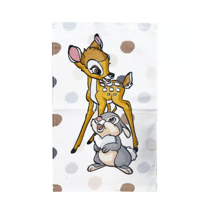 Хавлия за ръце Disney Bambi, бяла 30x50 см