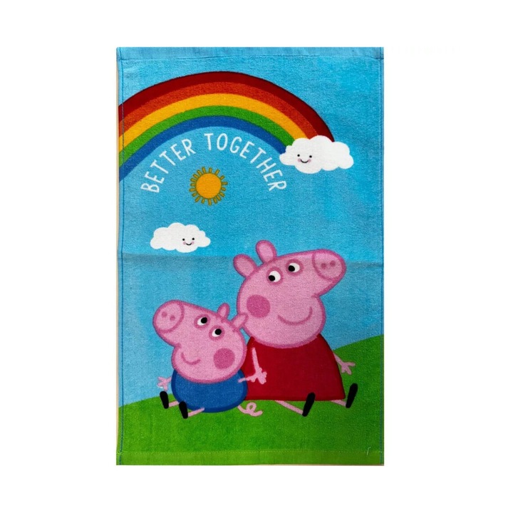 Хавлиена кърпа за ръце прасенце Пепа, синя 30x50 см