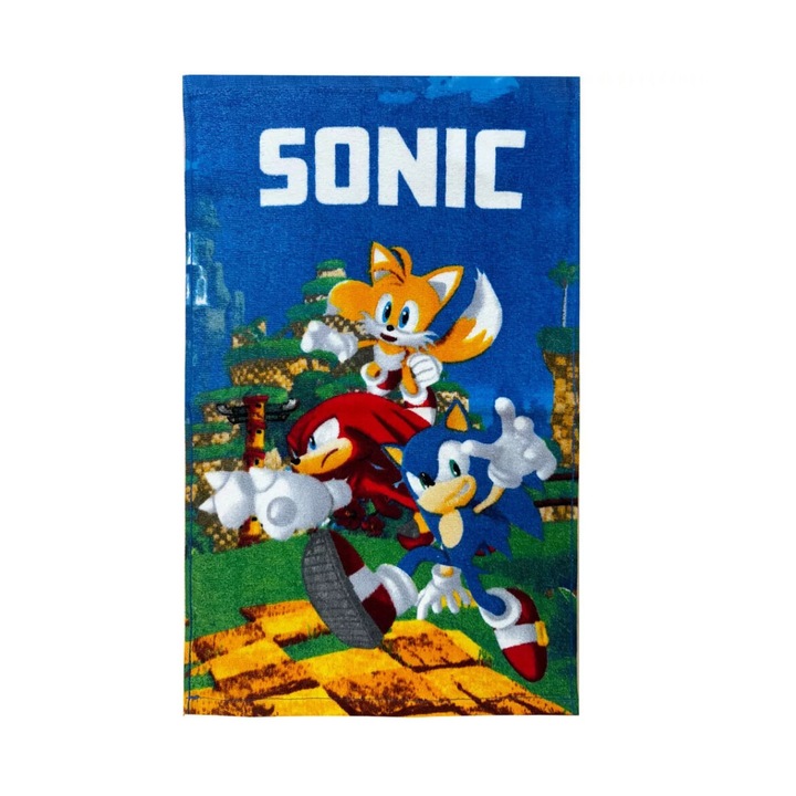 Хавлиена кърпа за ръце таралеж Sonic, синя 30x50 см