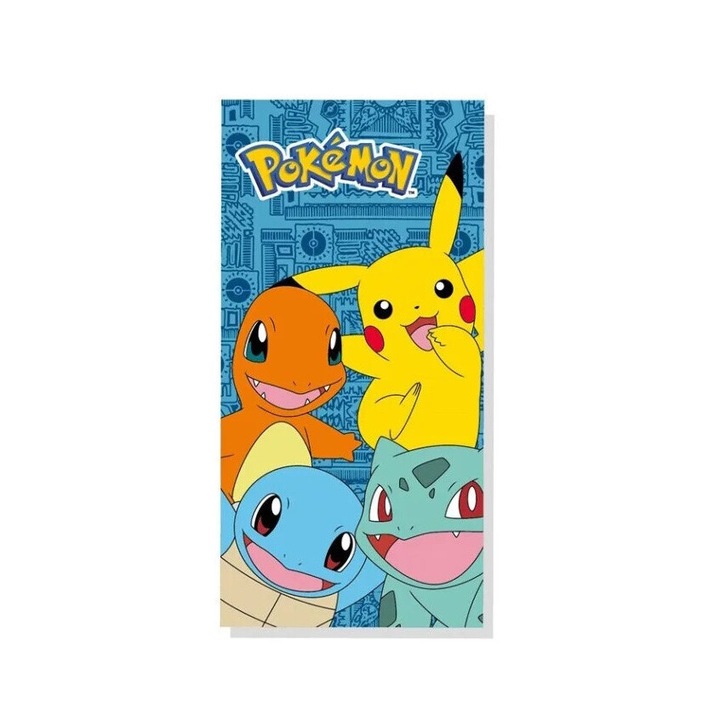 Хавлиена кърпа Pokemon, синя 70x140 см