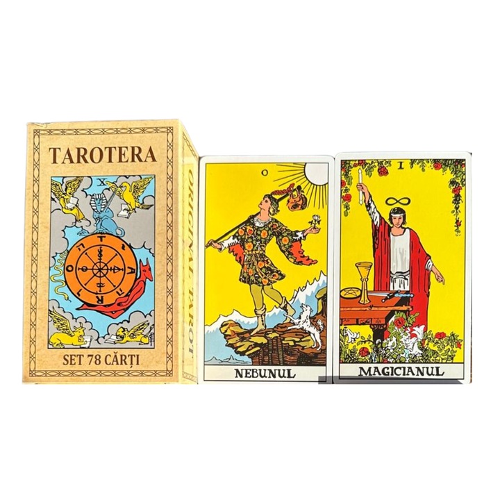 Комплект от 78 оригинални румънски карти Таро - TAROTERA®, Rider Waite Premium Variant + Tarot Art Guide