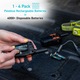 Set de 4 baterii Pale Blue reincarcabile Li-Ion AAA 1.5V, 750mAh, 1.125Wh, micro-USB si cablu de incarcare