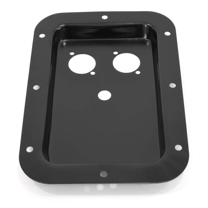 Thunder MTP-179SJ fém csatlakozó tálca, 2x Speakon + 1x Jack furat (18×12,5 cm)