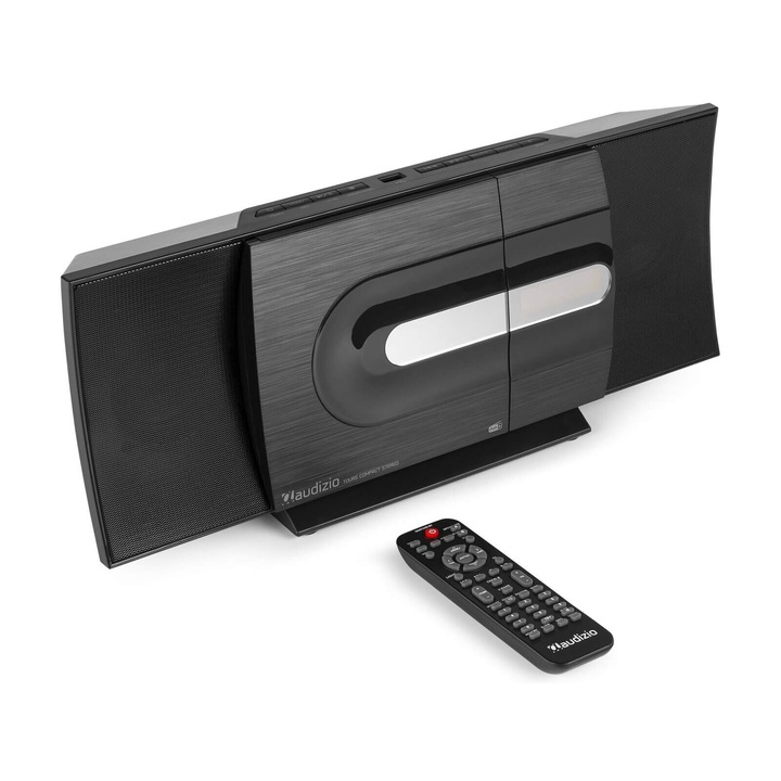Audizio Tours Compact Stereo Hifi rendszer, FM/DAB+ rádióval (CD, Bluetooth, MP3) – FEKETE