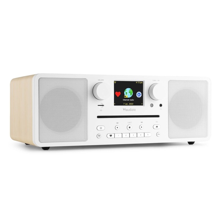 Audizio Naples FM rádió, 60W (CD + USB + Bluetooth + FM + Internet) – fehér