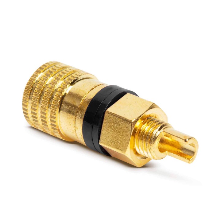 Accesoriu audio, Thunder, BN-105 Priza banana placata cu aur, izolata – NEGRU