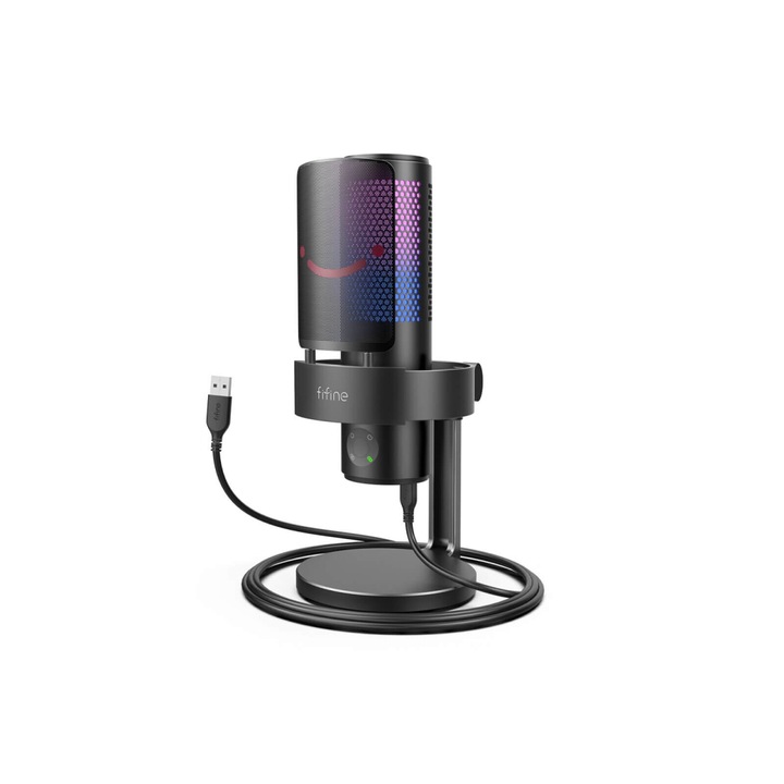 Microfon, Fifine AmpliGame A9 Podcast, Youtuber, Gamer, TikTok (4 Caracteristici)[USB]