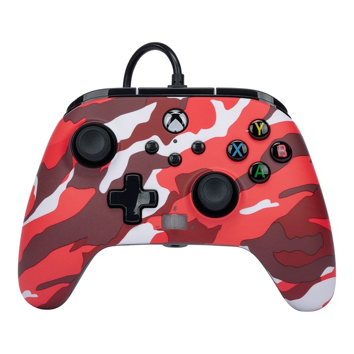 Controller Cu fir, PowerA Enhanced Wired, Xbox Series X, S, Xbox One, PC, Red Camo