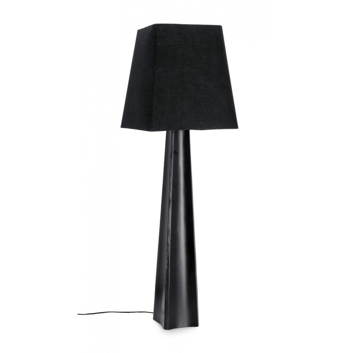 Lampadar metal bumbac negru Tripura 46x151 cm