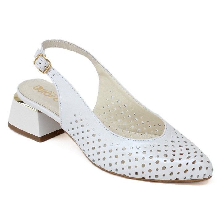 DiMarco DiMarco női hátul nyitott szling körömcipő 243--BIANCO 07371