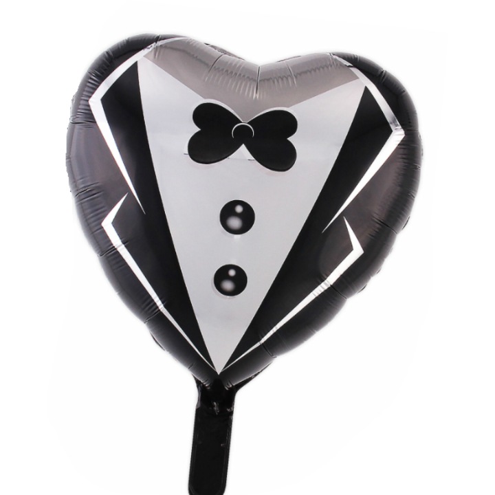 Balon folie Eurofiestas inima neagra tors boyfriend 43cm