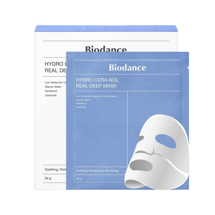 Masca calmanta cu ceramide, Hydro Cera-nol Real Deep Mask, 34g - Biodance