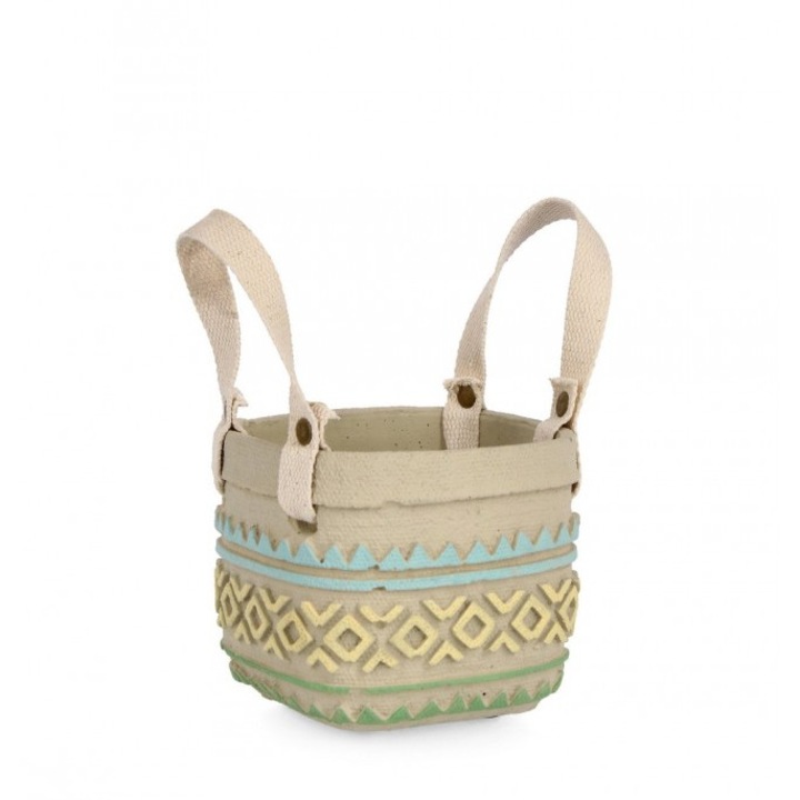 Set 12 ghivece flori ciment 15.5x15x13.5 cm