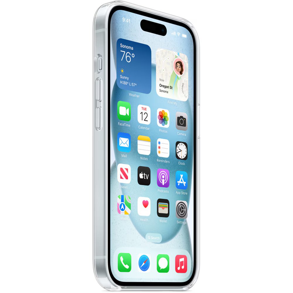 Husa pentru Apple iPhone 15 Clear Case cu MagSafe, Transparenta