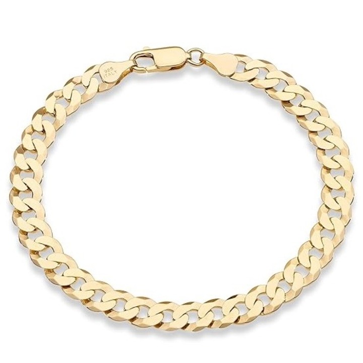 Bratara Barbati, Pancera Diamantata, Argint 925, Aurita, 19 CM