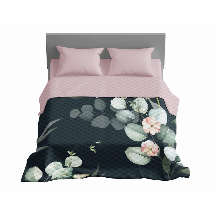 Кувертюра за легло Detexpol Holland Collection, модел листа, бял, 170x210см, за един човек