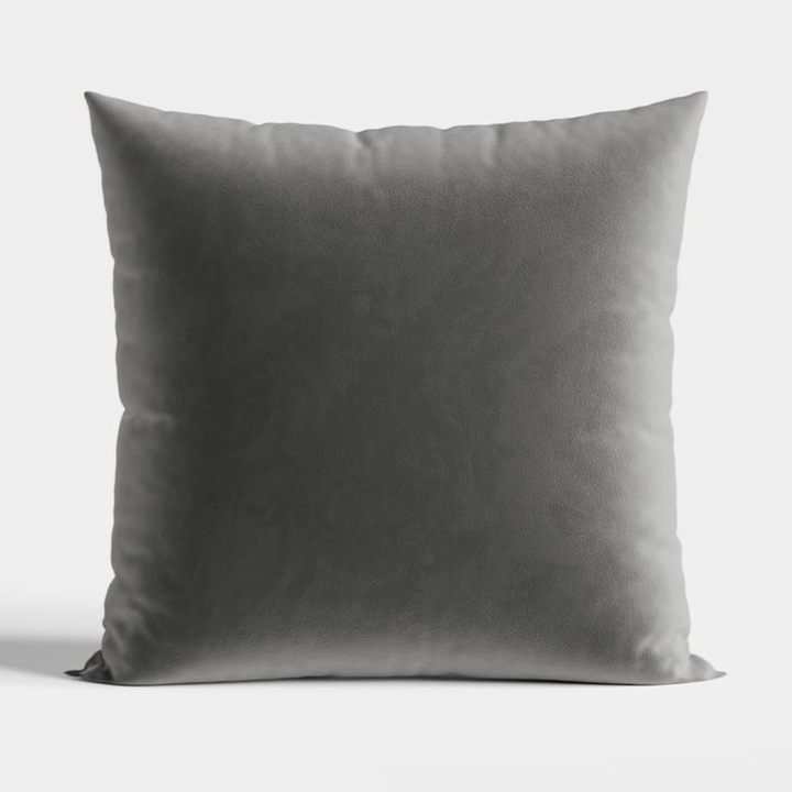 Fata de perna Decorativa Markizeta Catifea, 40x40cm, Gri