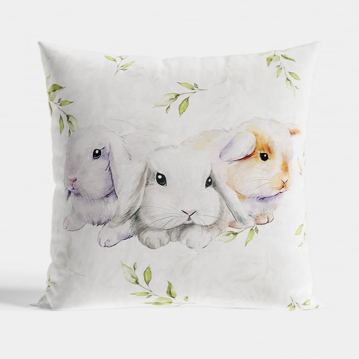 Fata de perna, Markizeta, Colectia Iepurasi de Paste, 40x40cm, Multicolor