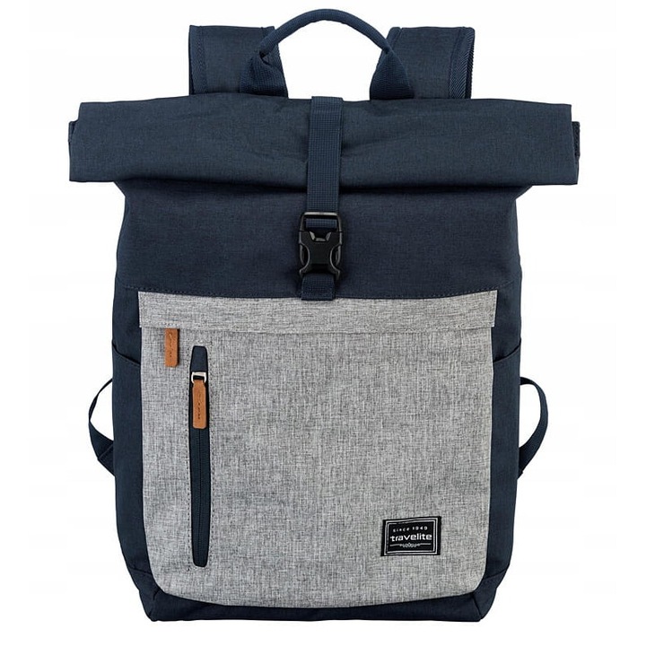 Rucsac de calatorie Travelite Rollup, poliester rezistent, compartiment laptop 15.6", antracit, 31x59/61x9cm