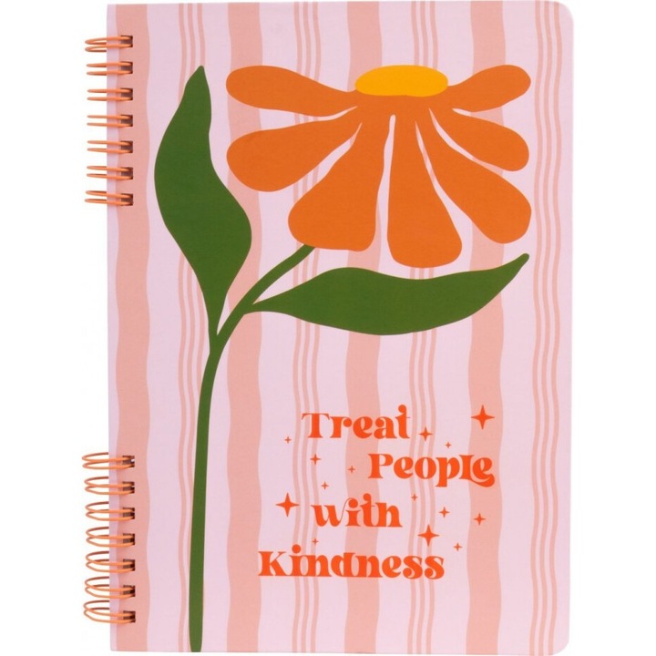 Caiet A5 spirala BLOOM-Boho, Happy Color, 80 file, 160x212mm