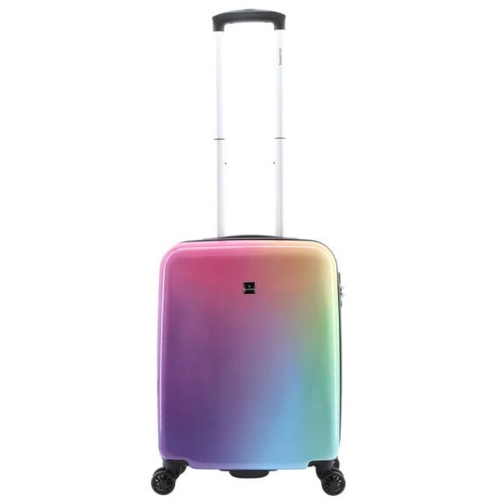 Saxoline bőrönd, 33L, 4 kerék, műanyag, többszínű, 55x35x20cm