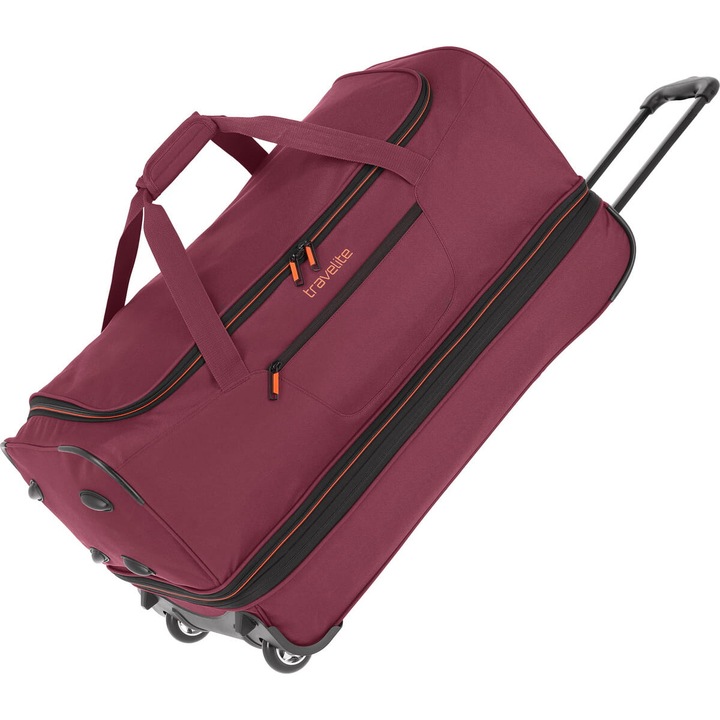 Geanta de calatorie pe roti Travelite Basics, extensibila, 70x38x37cm, bordo