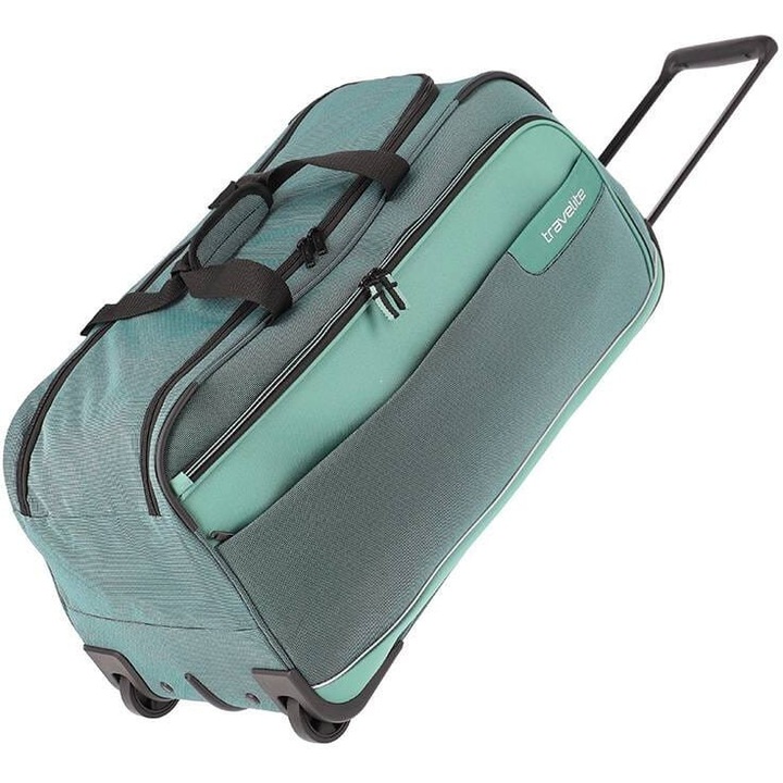Geanta de calatorie pe roti Travelite Viia, 66L, verde, 65x32x30cm