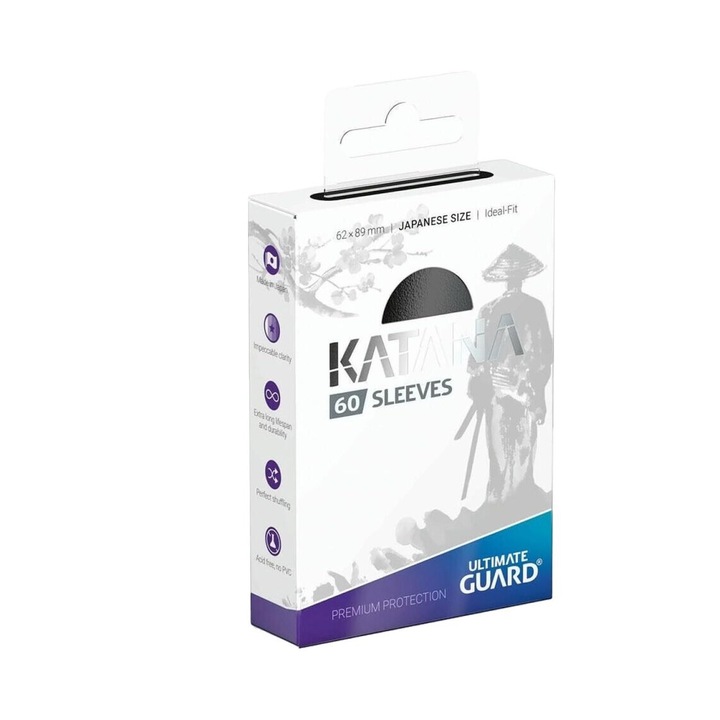 60 db-os Kártyavédő készlet, Ultimate Guard, fekete