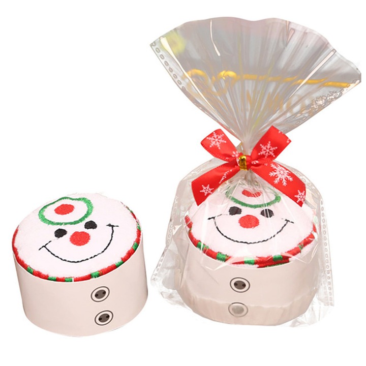 Karácsonyi törölköző szett, Jormftte, Mikulás, hóember, fenyőfa design, pamut, puha