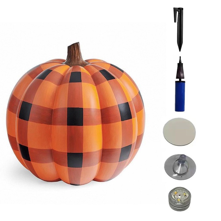 Pumpkin LED felfújható díszszekrény, longziming, PVC, 55x45x43cm, Halloween partykhoz