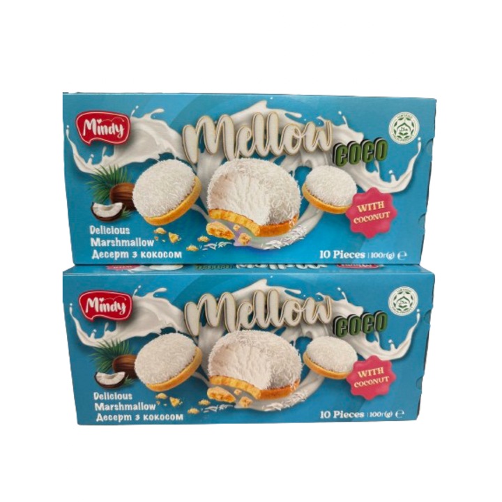 Mellow-Marshmallow keksz kókuszos 100g/18 doboz