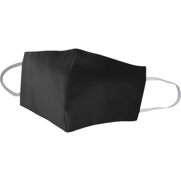 Surprise kétrétegű pamut arcmaszk, gumi pánttal, fekete