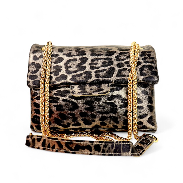 Geanta de mana, Moranti, Piele naturala, Multicolor