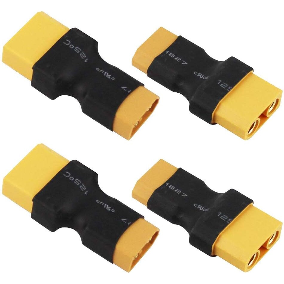 FLY RC – 4 Adaptateurs XT60 Mâle Vers XT90 Femelle – Connexion Sécurisée Pour Batteries LiPo, Jouets RC, ESC