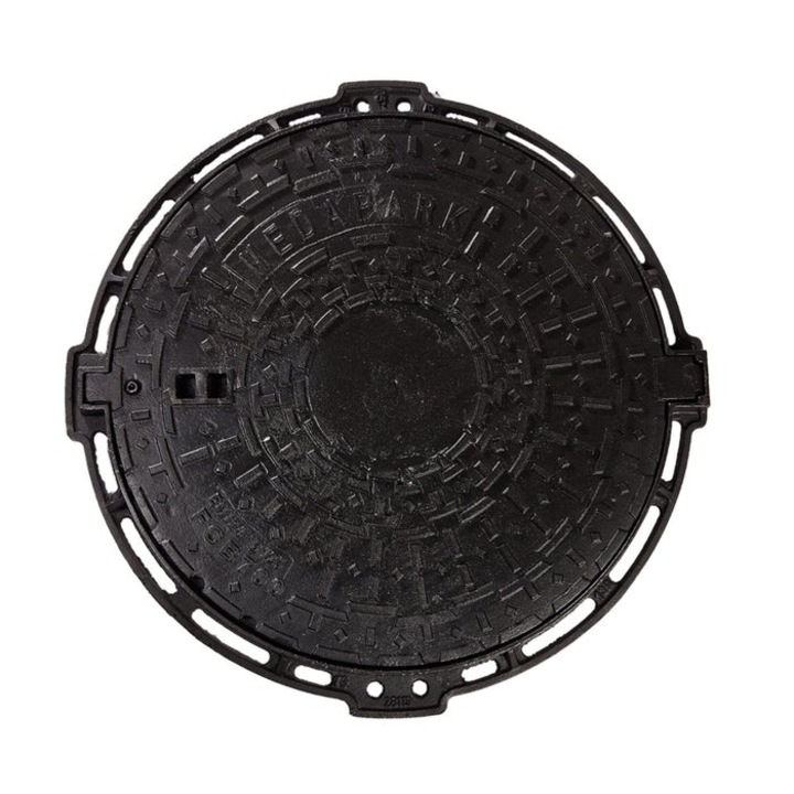 Capac fonta cu inchizator + rama, pentru zone cu trafic usor, B 125, FCB700