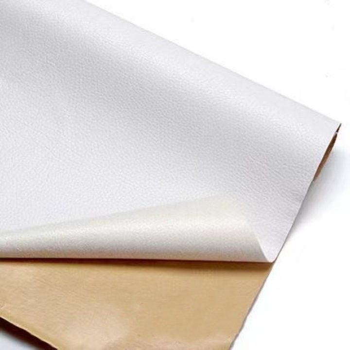 Folie din Piele Ecologica Autoadeziva pentru Reconditionat si Retapitat Articole din Piele, 50 x 138 cm, Canapea, Scaun, Fotolii, Interior Auto, Alb