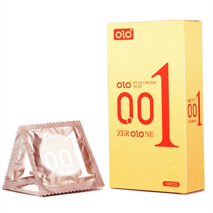 Prezervative OLO, cu efect îndelungat, lubrifiere sporită, cauciuc natural, 10 buc